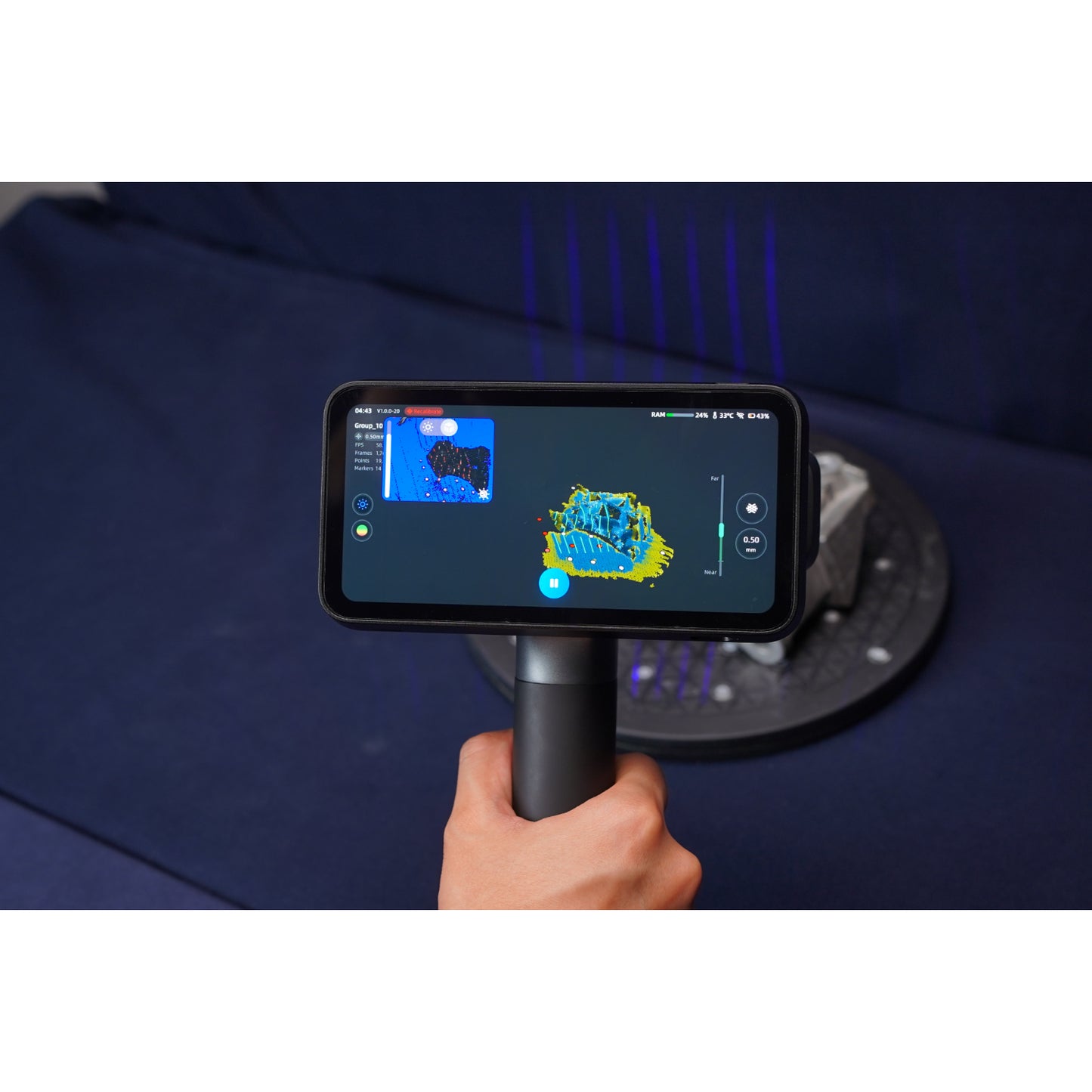 EinScan Rigil Tri-Mode Blue Laser-Infrared 3D Scanner BD.202506.007