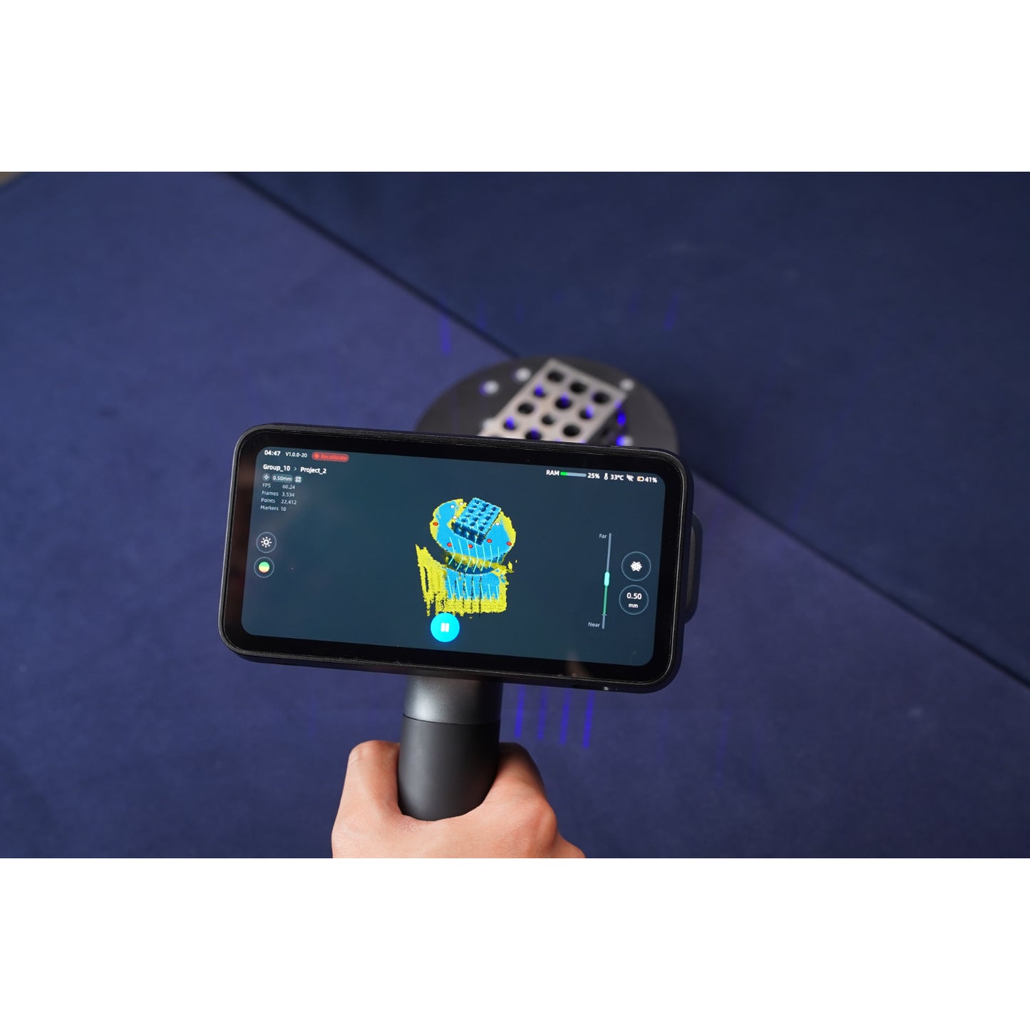 EinScan Rigil Tri-Mode Blue Laser-Infrared 3D Scanner BD.202506.007