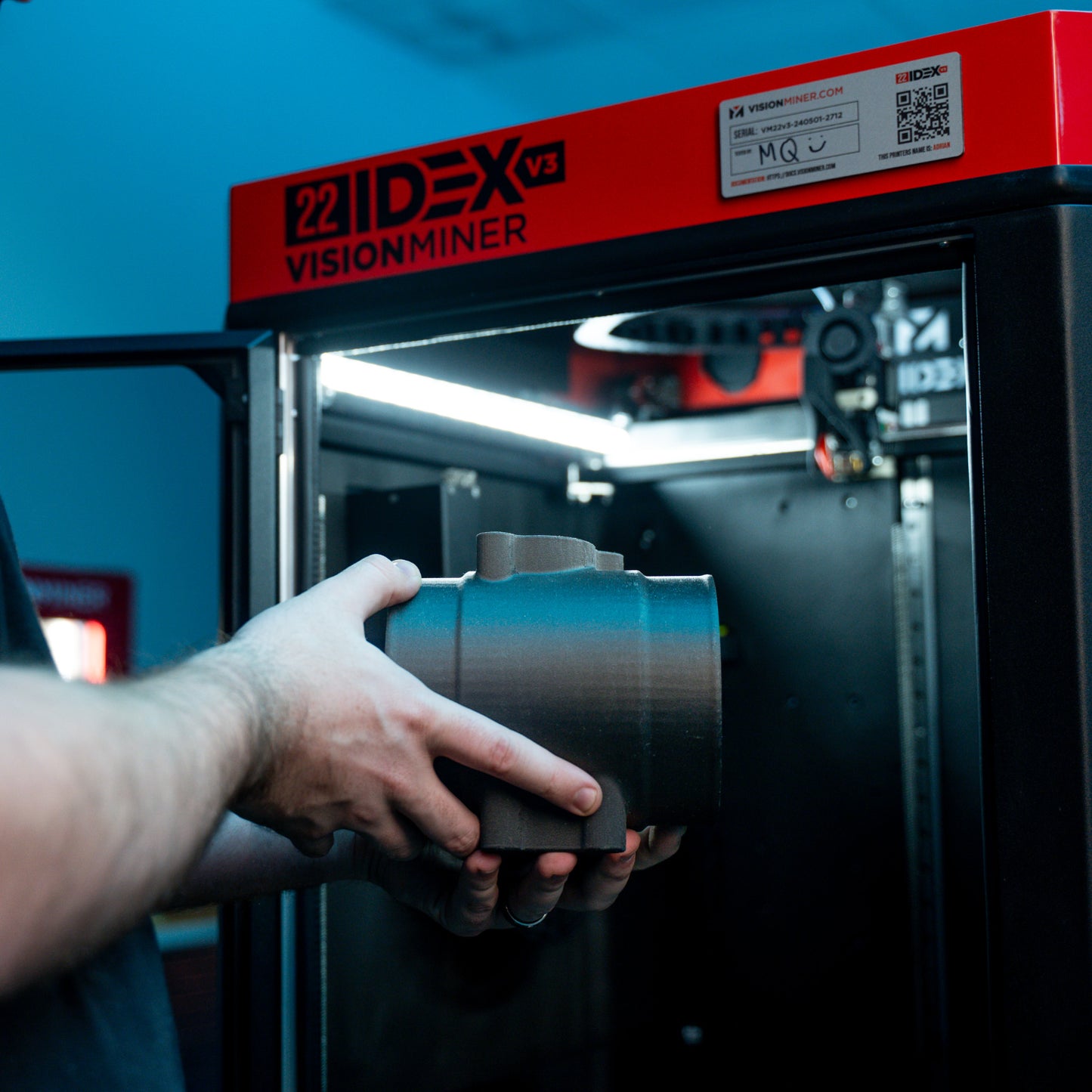 VISION MINER 22 IDEX V3 High-Temp Industrial Grade FDM 3D Printer 22IDEXV3