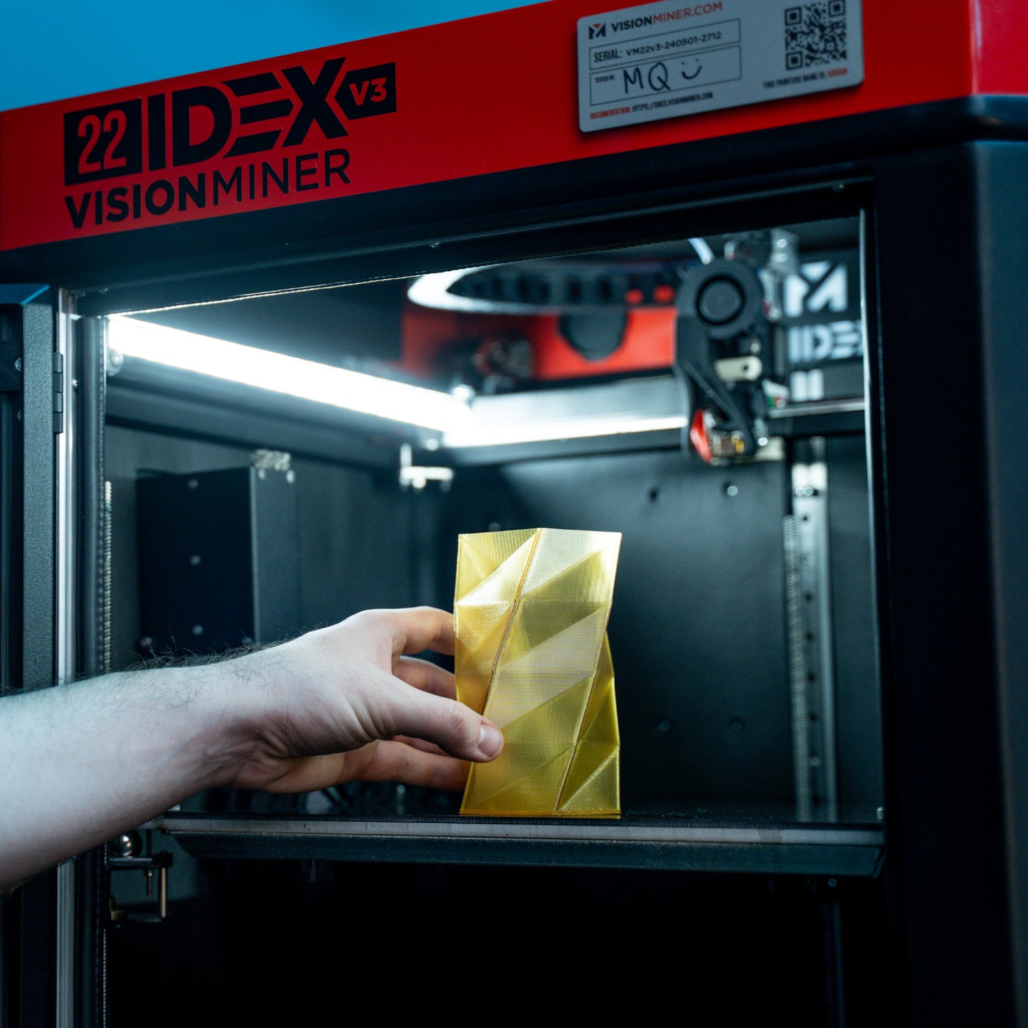VISION MINER 22 IDEX V3 High-Temp Industrial Grade FDM 3D Printer 22IDEXV3