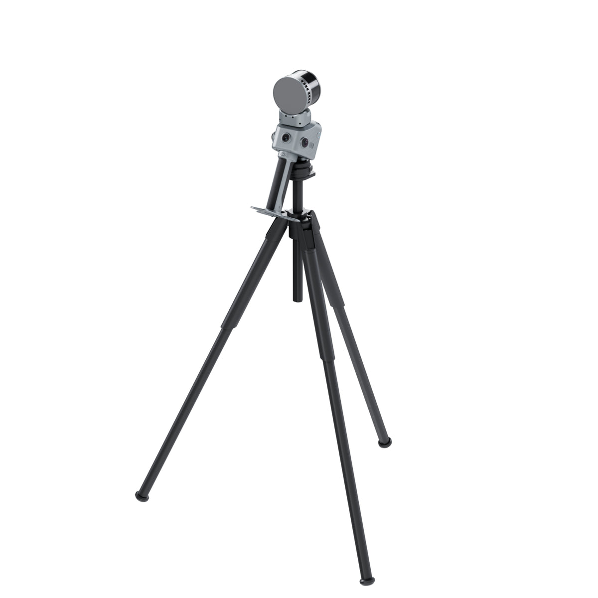 FJD trion T1 on a tripod with a silver and black mounting head holding a small cylindrical object, shown on a plain white background.