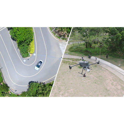 FJD Trion T1 mounted on a car(left) and a drone(right) for larger area laser scanning