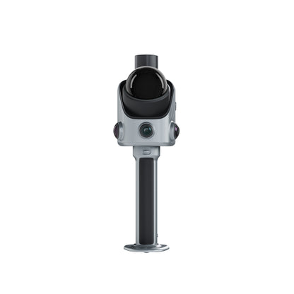 Front-side view of the FJD Trion X1 handheld LiDAR scanner with camera, LiDAR sensor and battery handle