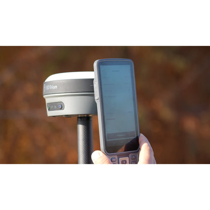live usage of FJ Dynamics V10a GNSS Rover with E600 Controller RTK surveying system by surveyor