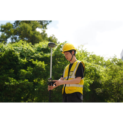 outdoor mapping done with FJ Dynamics V10a GNSS Rover with E600 Controller RTK surveying system by a surveyor