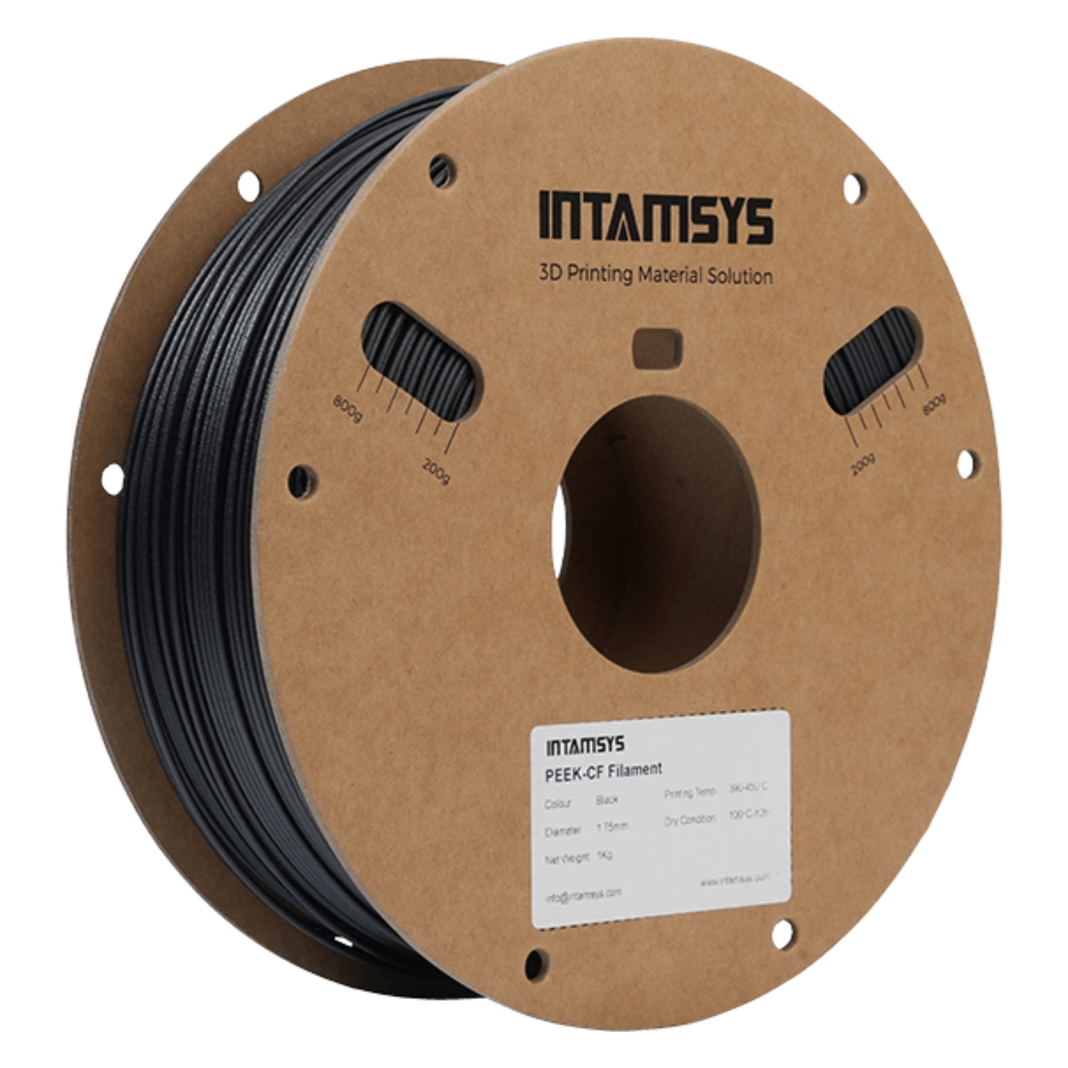 INTAMSYS PEEK-CF Filament – carbon fiber reinforced PEEK for high-strength, high-heat 3D printing applications