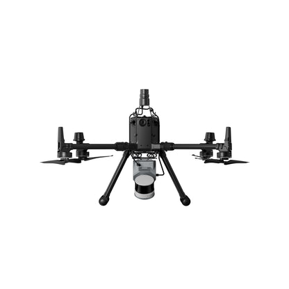 front view of the FJ Dynamics Trion S2 attached to DJI Drone  using the FJ Dynamics Trion S2 Drone Mount with RTK module for aerial surveying