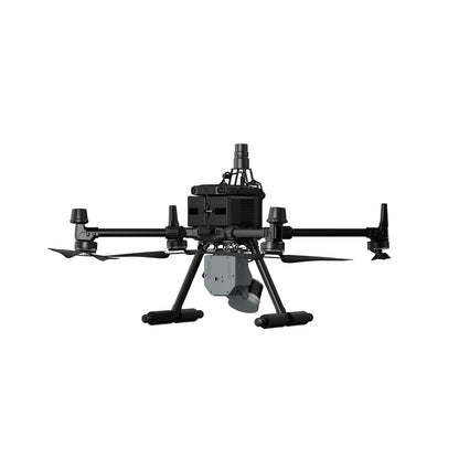 side back view of FJ Dynamics Trion S2 attached to DJI Drone  using the FJ Dynamics Trion S2 Drone Mount with RTK module for aerial surveying