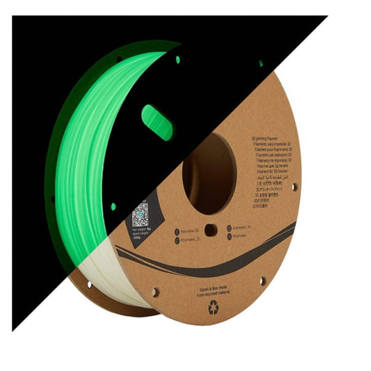 [RM-PL0376] Polymaker PolyLite PLA Filament (1.75 mm, 1 kg Spool, Silk Glow in the Dark Green)