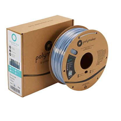 [RM-PL0370] Polymaker PolyLite PLA Filament (1.75 mm, 1 kg Spool, Silk Silver)