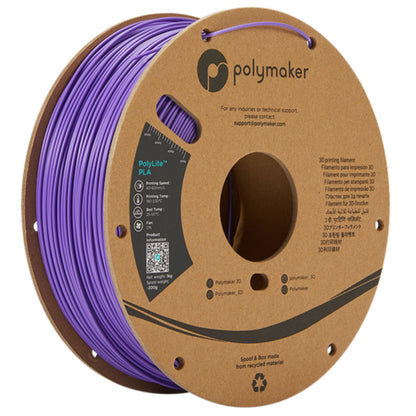 [RM-PL0236] Polymaker PolyLite PLA Filament (1.75 mm, 1 kg Spool, True Purple)