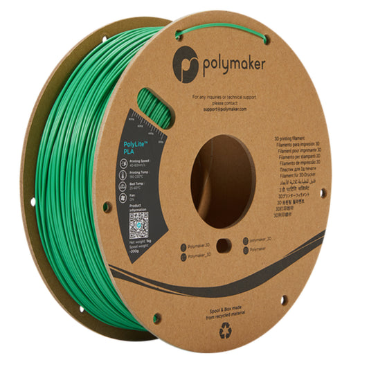 [RM-PL0232] Polymaker PolyLite PLA Filament (1.75 mm, 1 kg Spool, True Green)