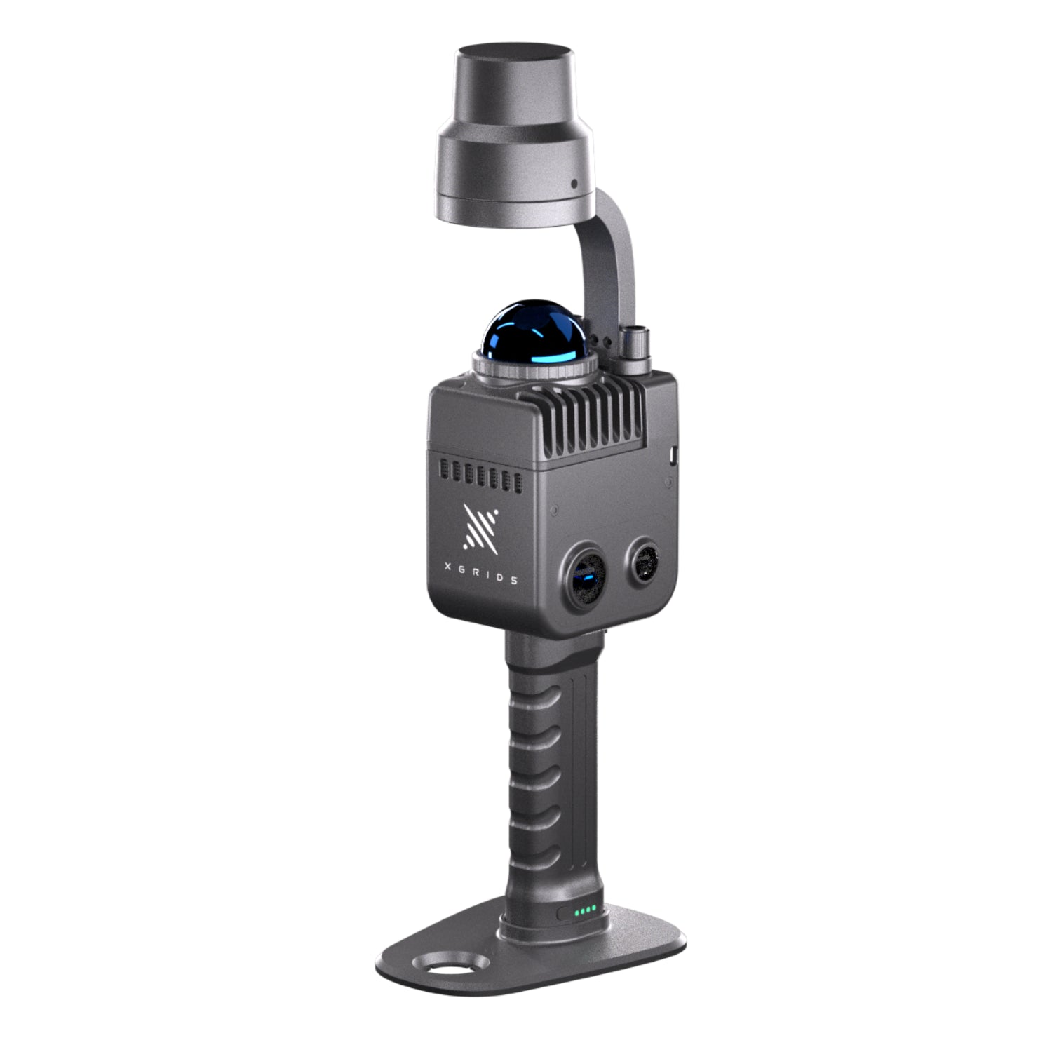 front right side step view of XGRIDS Lixel K1 with RTK module turned on
