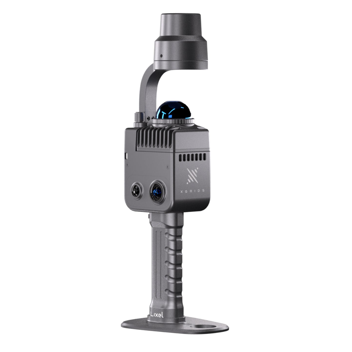 XGRIDS Lixel K1  with RTK module attached on top for centimeter-level GNSS positioning and georeferenced mobile LiDAR scanning