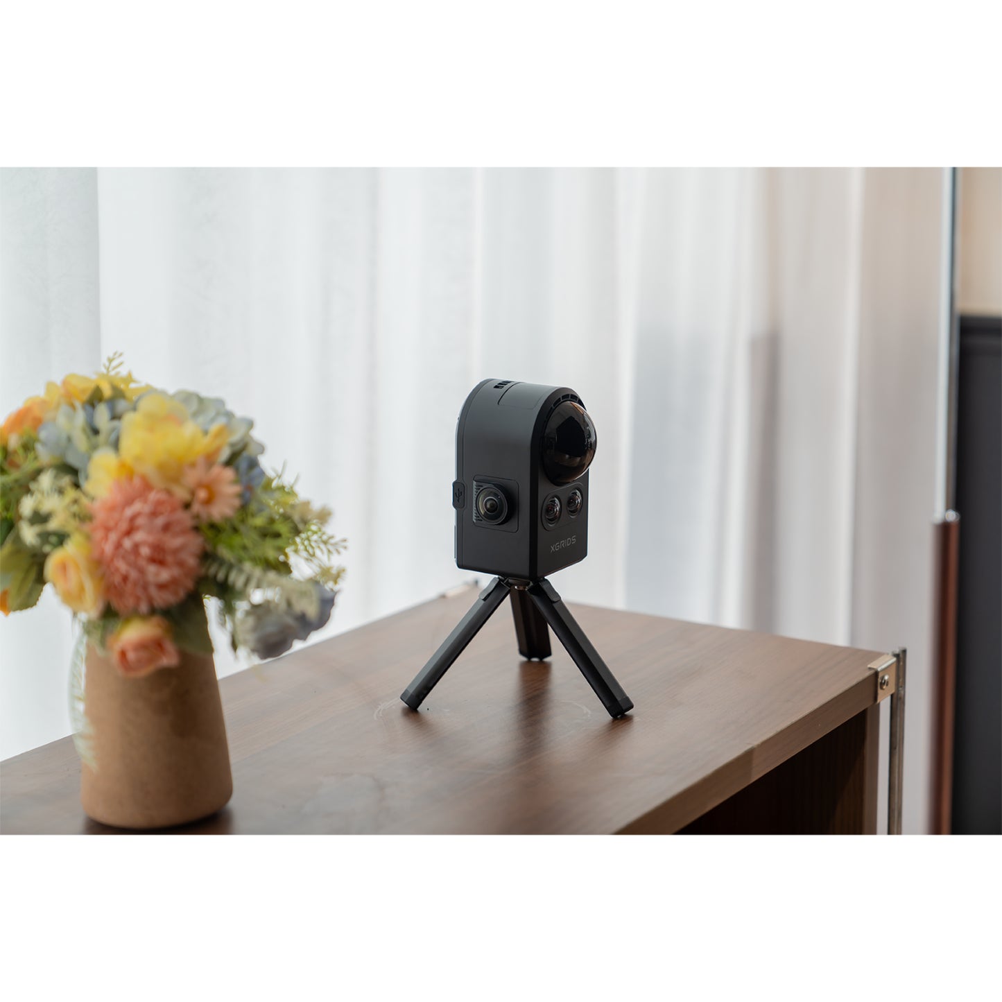 Tripod mode of XGRIDS PortalCam handheld SLAM LiDAR scanner for indoor 3D mapping and BIM documentation