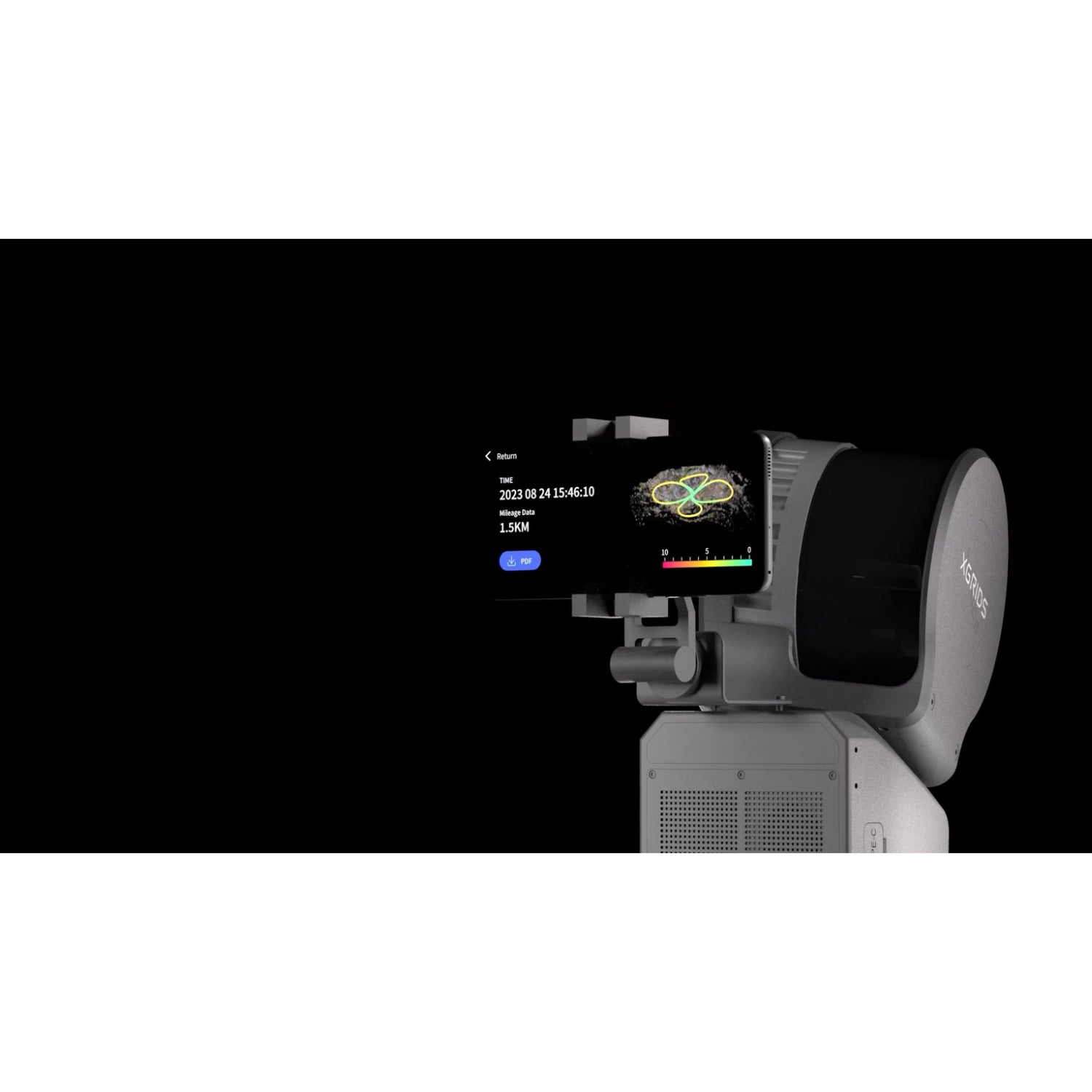 on screen display demonstration of XGRIDS Lixel L2 Pro real-time RTK SLAM LiDAR scanner